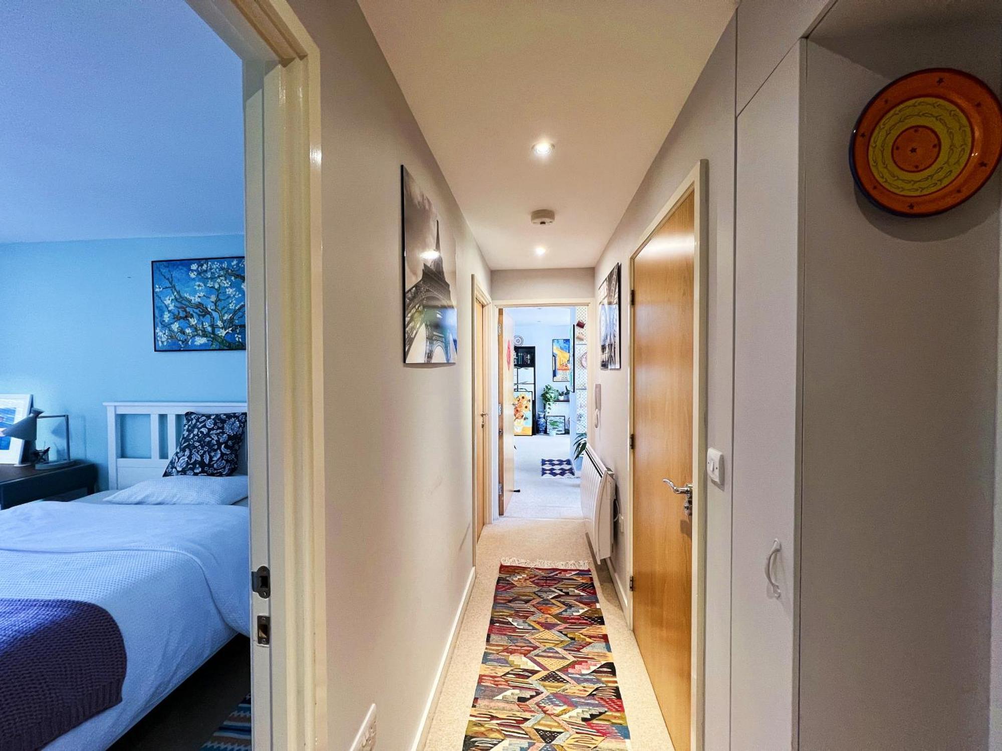 A Private Bedroom With Art Style Located In The Center